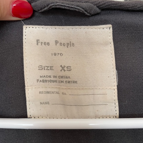 Free People Grey Patchwork Jacket - Picture 6 of 7